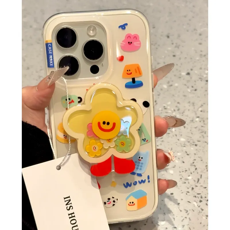 Cute 3D Cartoon Transparent iPhone Case