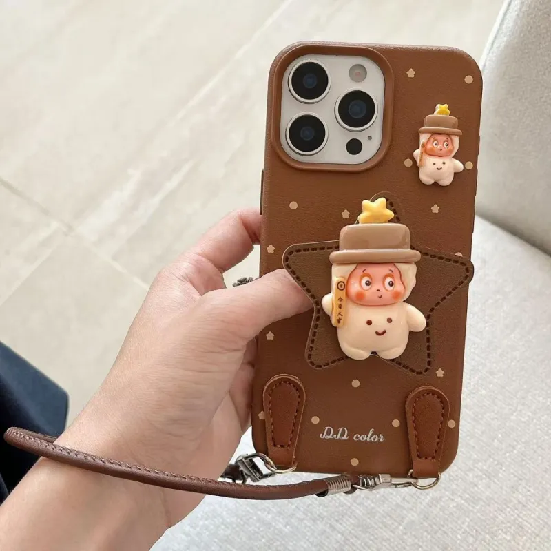 Cute Star Doll Crossbody iPhone Case