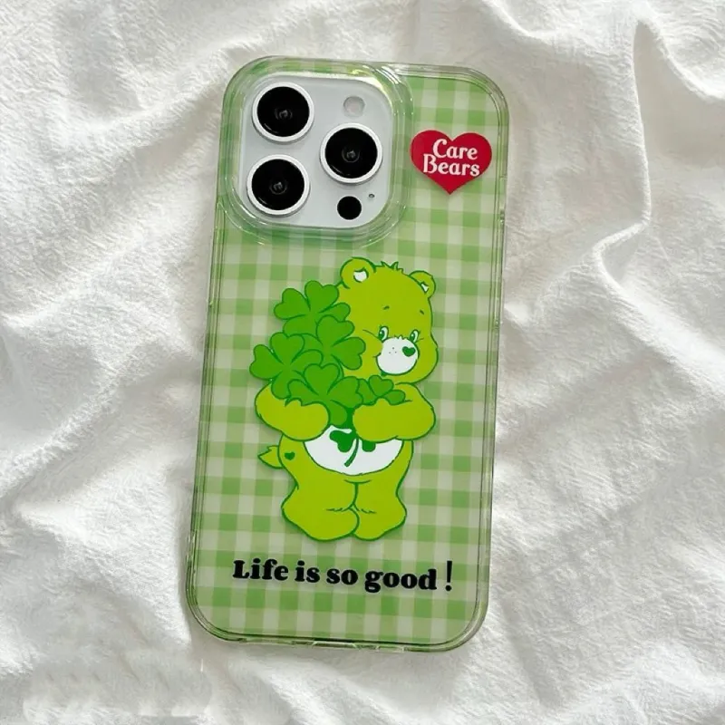 Care Bear Inspired Gingham Cartoon Phone Case
