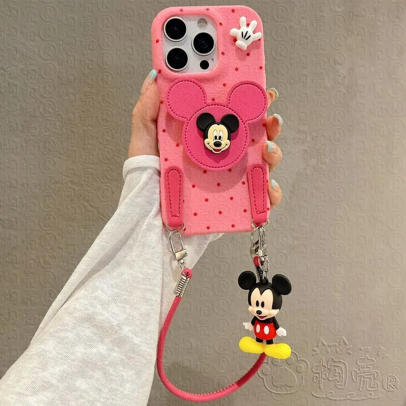 Cute Mouse Cartoon Strap Phone Case