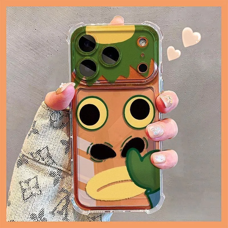 Funny Frog Cartoon Clear Phone Case