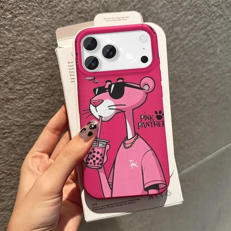 Pink Panther Cartoon Aesthetic iPhone Case | Cute Premium Shockproof Phone Cover