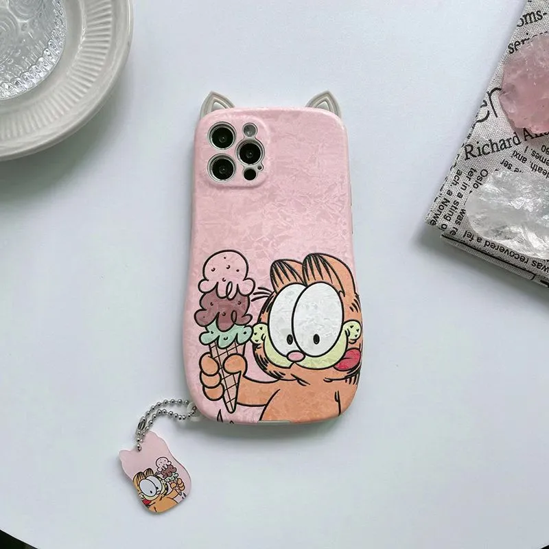 Garfield Cartoon Cute Aesthetic iPhone Case | Premium Character Phone Cover