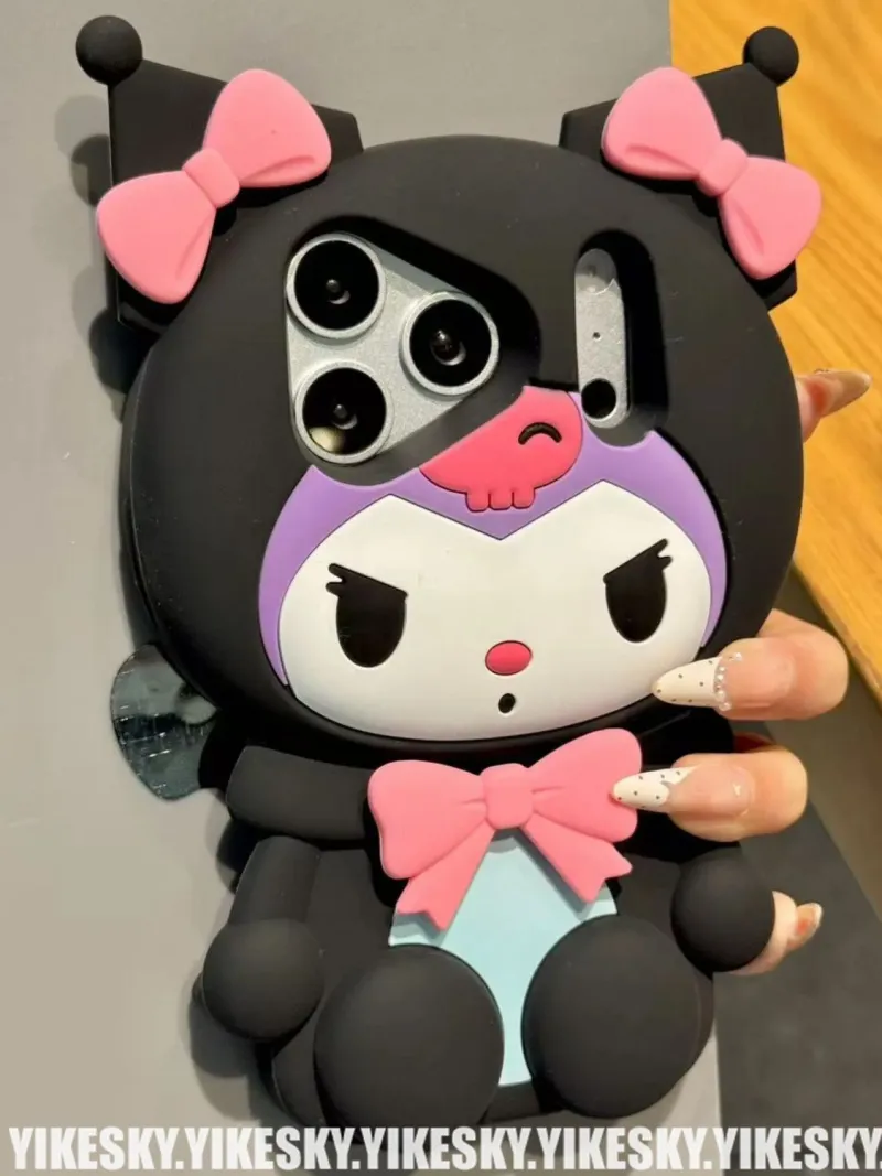 Cute 3D Cartoon Character iPhone Case | Kawaii Bear Style Soft Silicone Phone Cover